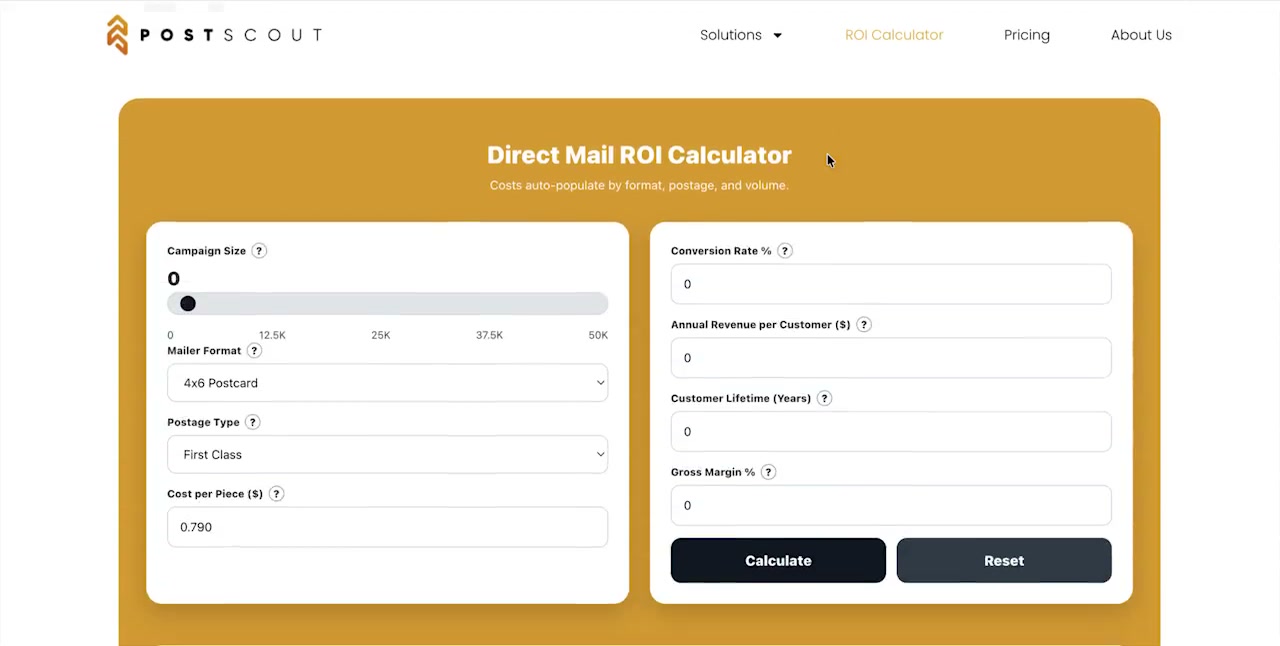 Campaign inputs and an interactive decision tool.