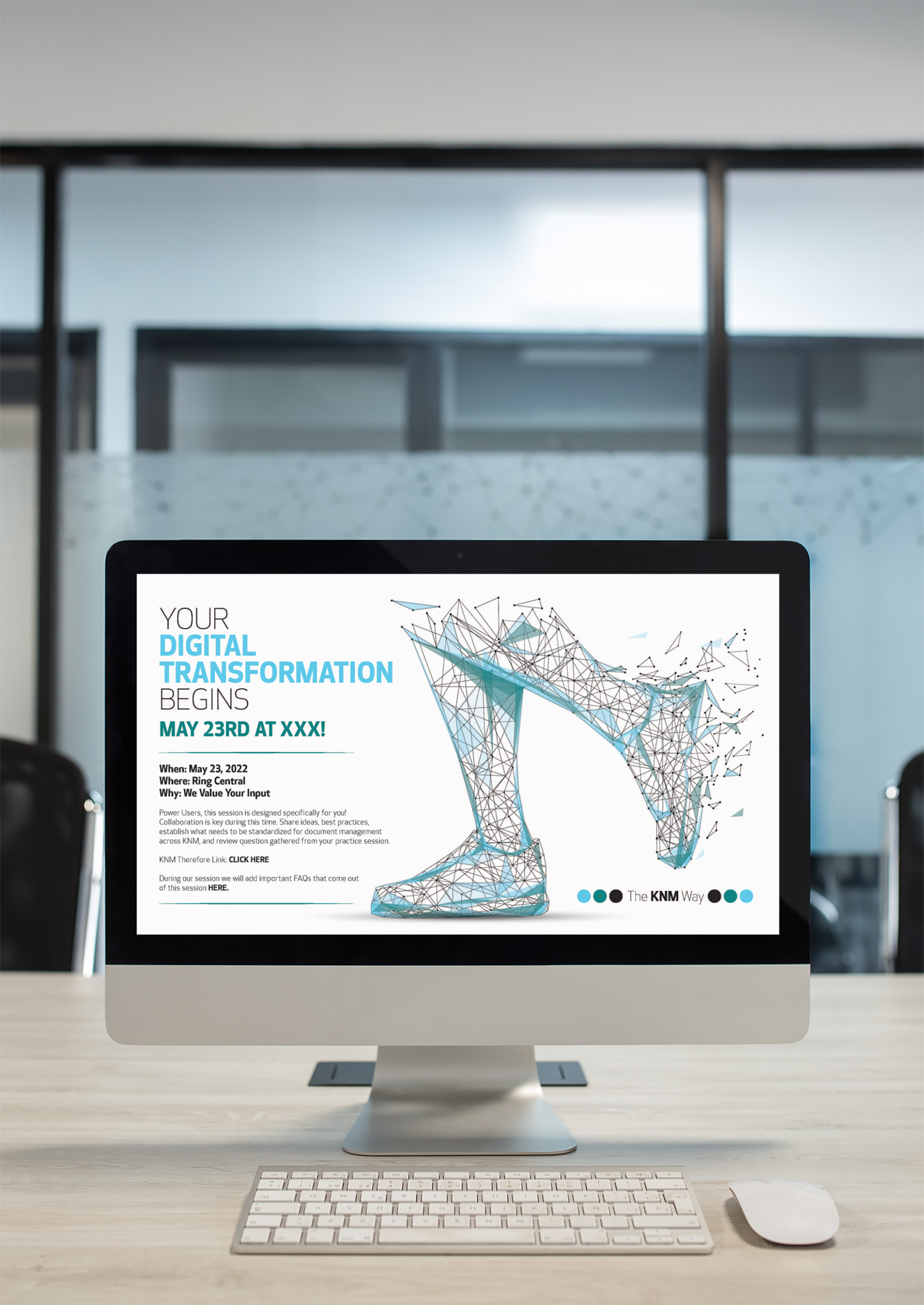 Imac Mockup Standing On An Office Desk A209682