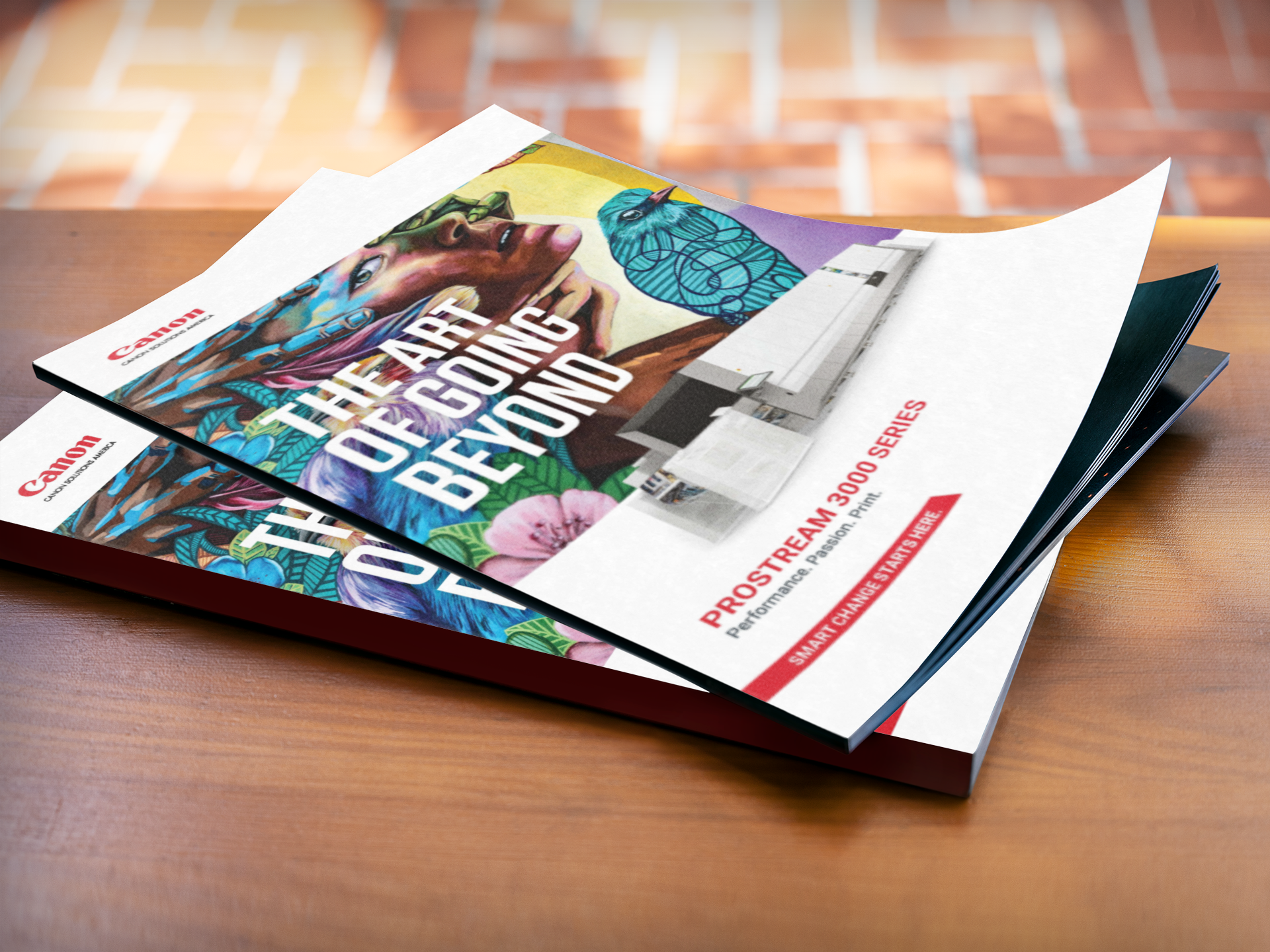 Mockup Of 2 Magazines Lying On Top Of A Wooden Desk A5905